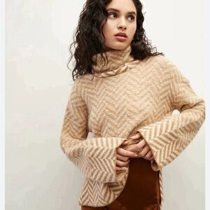 Veronica Beard Bologna Herringbone Knit Sweater - sz medium